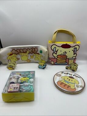 Sanrio PomPom Purin Tote Bag & Pouch 7 piece set